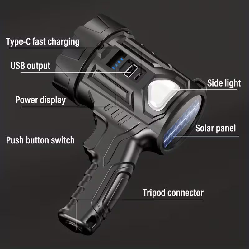 1pc Rechargeable Spotlight Flashlight