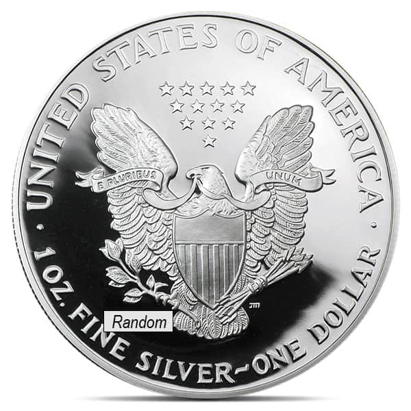 American Silver Eagle Proof Coins - 1 Troy Oz .999 Pure