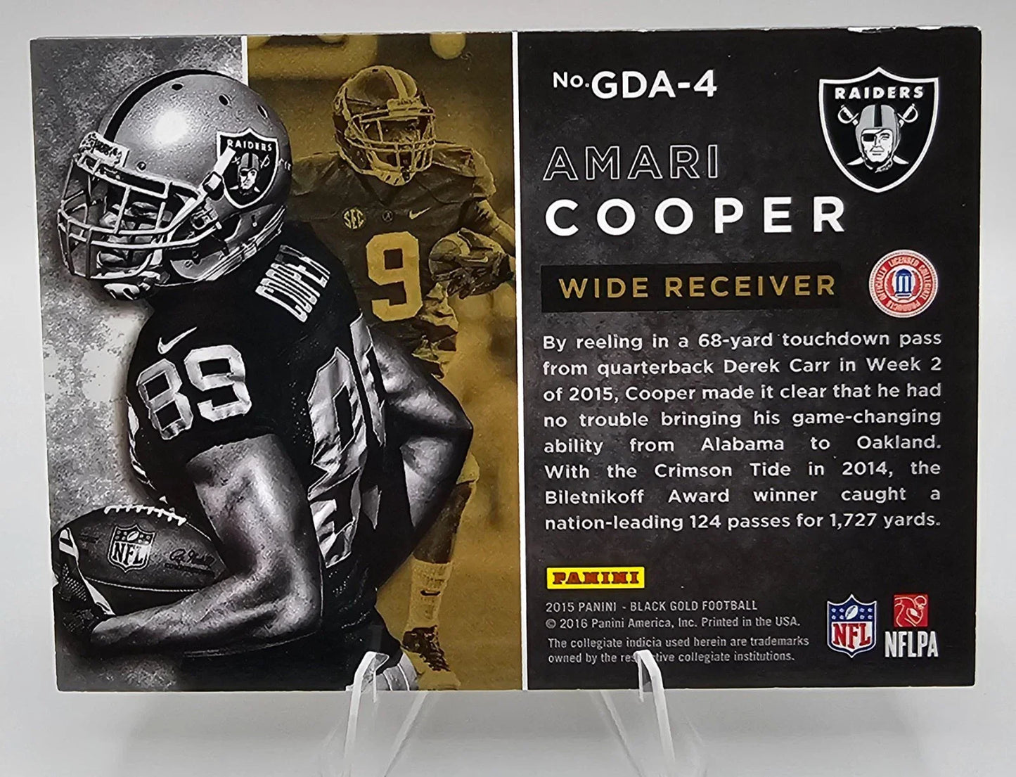 Black Gold Panini " Golden Days " Amari Cooper