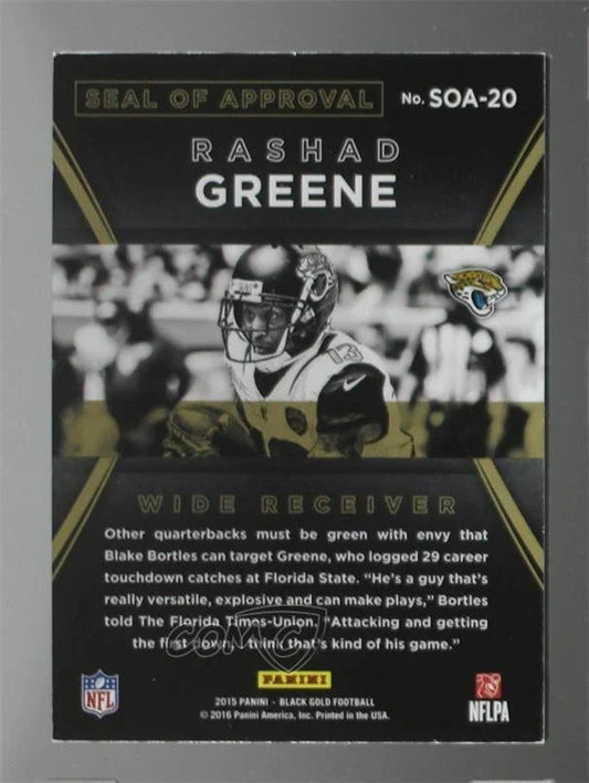 2015 Panini Black Gold NFL Seal of Approval /149 Rashad Greene #SOA-20 Rookie RC