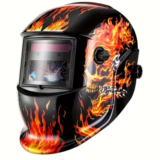 Solar-Powered Automatic Light-Changing Welding Helmet with True-Color Viewing