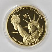 Bretton Woods 2013 Trillion Dollar coin .9995 platinum ( Gold Tone )