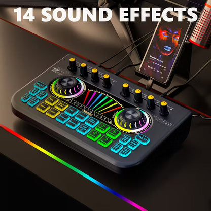 X3-Live Sound Card, USB External X3 Karaoke Recording Mobile Audio Mixer, Audio Mixer USB External Sound Card