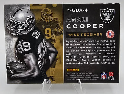 Black Gold Panini " Golden Days " Amari Cooper